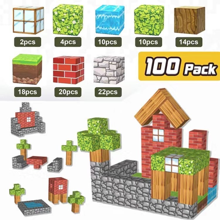Original Forest Series 2.5Cm Oversized Magnetic Building Blocks Mc World Magnetic Building Blocks Assembly Toys - Image 1